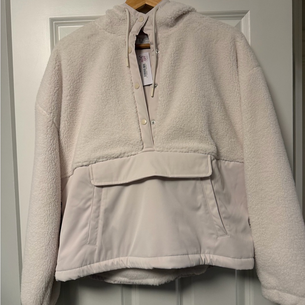 NWT Z Supply Ivory Pullover Hoodie